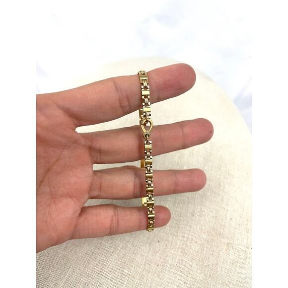 VTG Speidel Gold Tone ID chain link Bracelet Engraved BILLIE Customized 7" USA - Picture 5 of 16